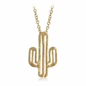 Gold Cactus Necklace